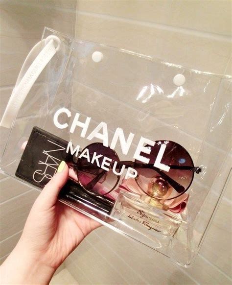 chanel makeup clear bag|Chanel makeup bag price.